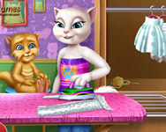 Talking Tom Cat - Angela and Ginger laundry day